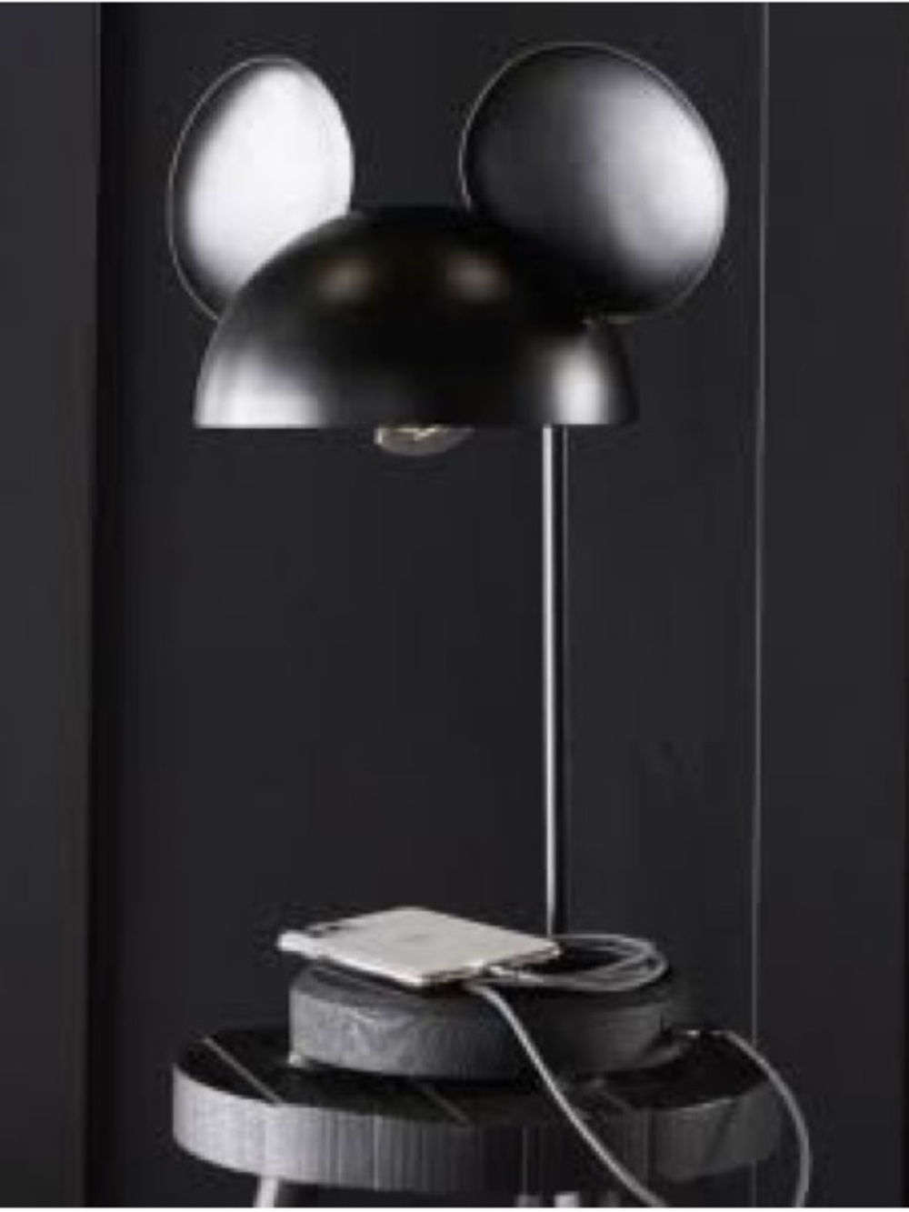 Pottery Barn Teen Disney Mickey Mouse USB Task Lamp in Black
